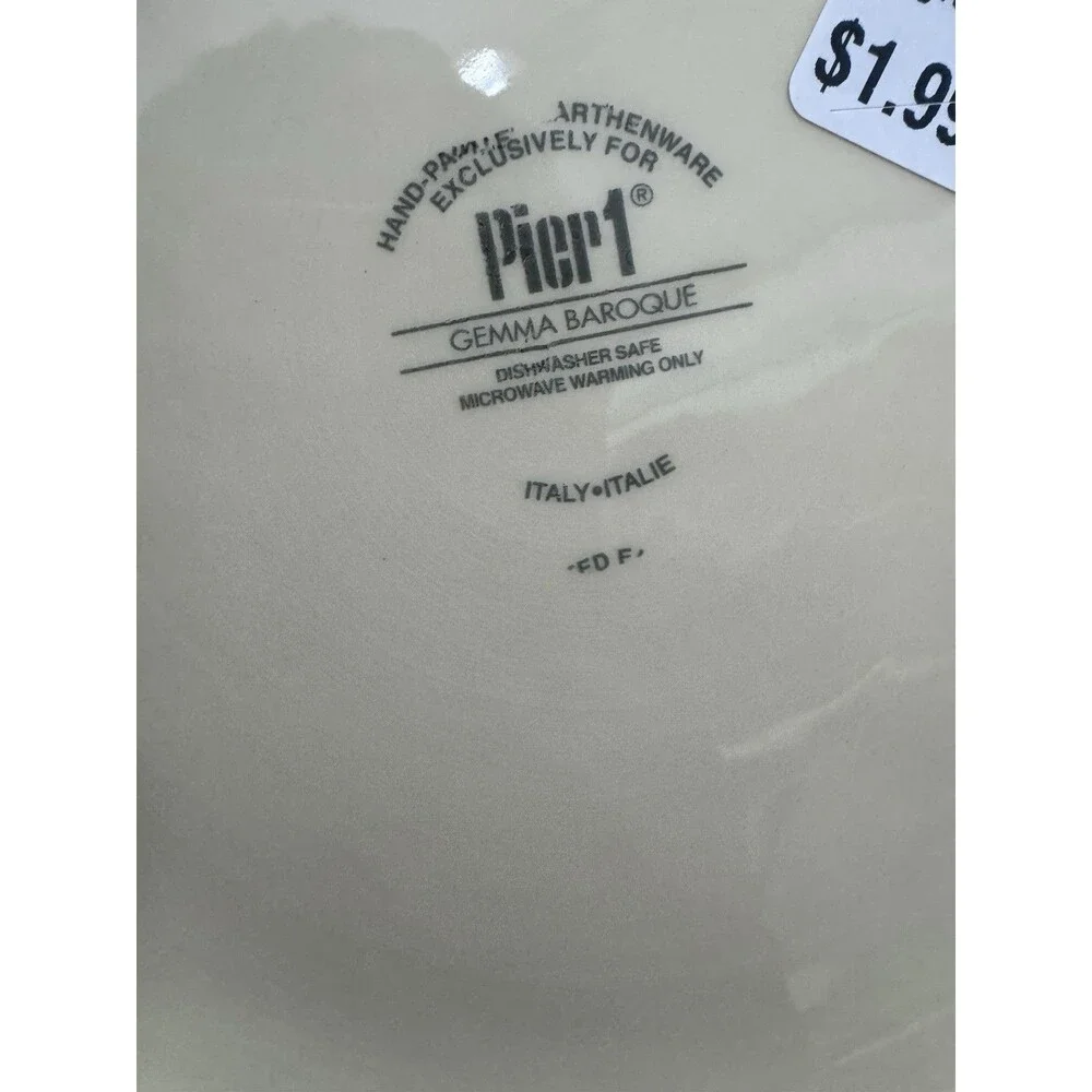 Pier 1 Gemma Baroque Honey Round Platter Chop Plate 14”